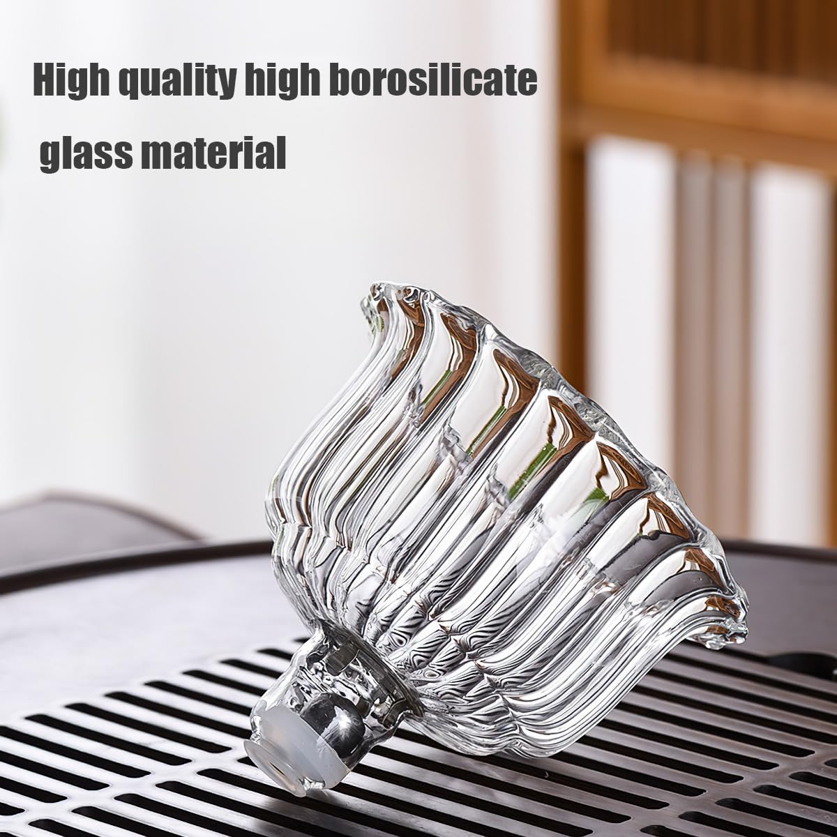 Lazy Kungfu Teekanne Set, Glas Magnetische Teekanne, halbautomatische Wasserführung, magnetische Teekanne mit Teesieb, hitzebeständiges Kungfu-Teeset, Kaffeeset (Red Maiden)
