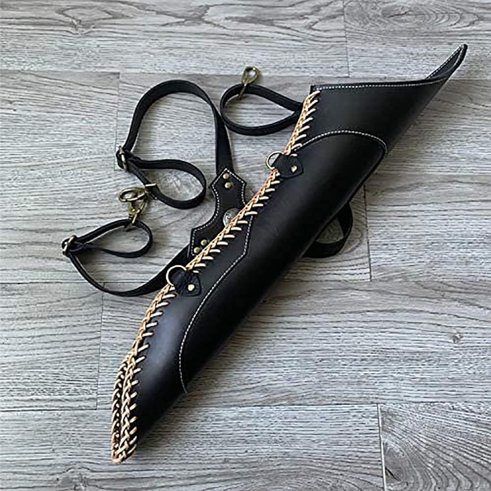 Obert Back Quiver and Hip Quiver Advanced Custom Up to 24 Arrows Handmade High-Grade Adjustable Archery Leather for Outdoor Hunting