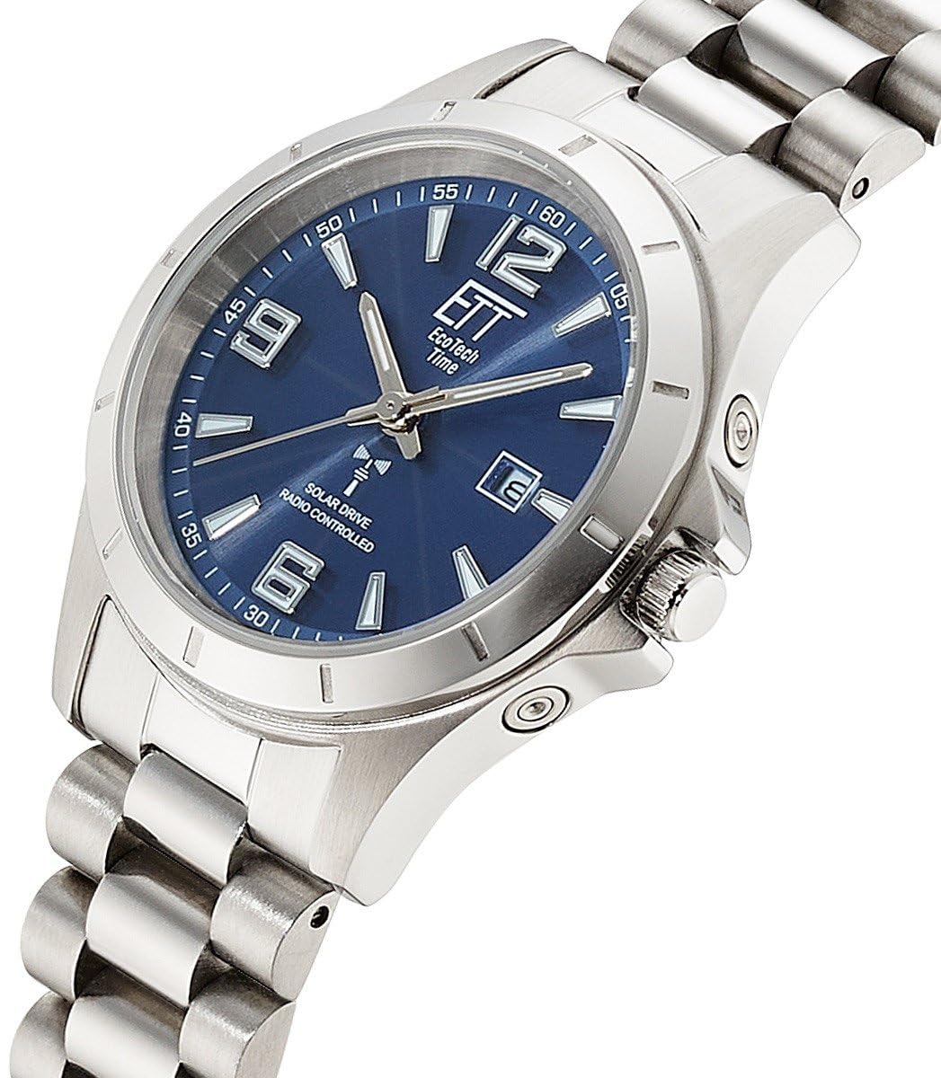 ETT Eco Tech Time Funk Solar Damen Uhr Analog mit Edelstahl Armband ELS-11675-32M