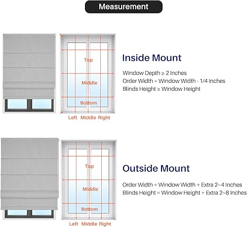 Miniatura 5 de Persianas romanas para ventana, filtran la luz con textura de lino, aislamiento térmico, bloqueo de calor, persianas para decoración del hogar y la