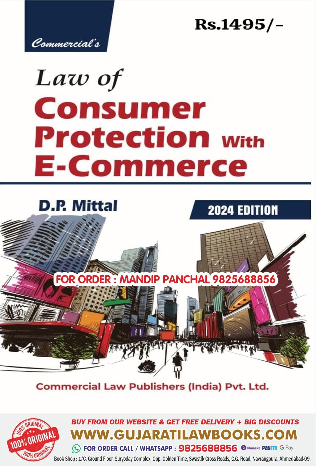 Commercial's Law of Consumer Protection with E-Commerce by D P Mittal - in English - Latest 2024 Edition Commercial ***BUY ORIGINAL Commercial***