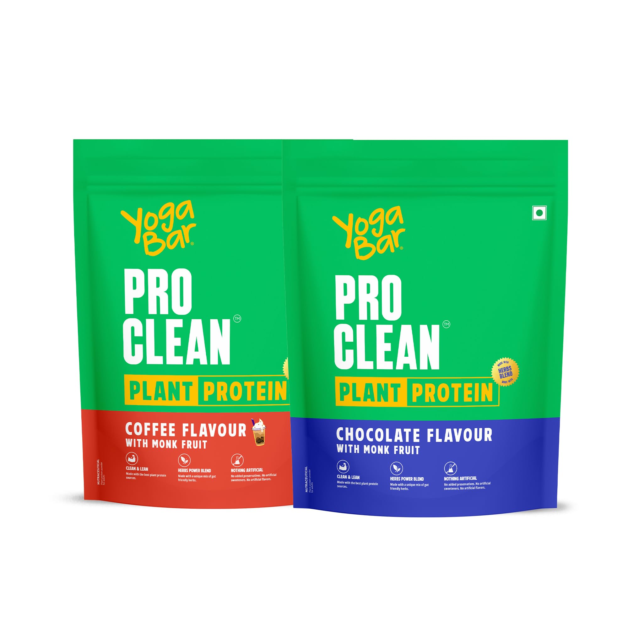 Yogabar Pro Clean Plant Protein Powder | Chocolate & Coffee Flavours | With Monk Fruit | Vegan, Gluten-Free, No Added Sugar | 2 x 500g-image-14