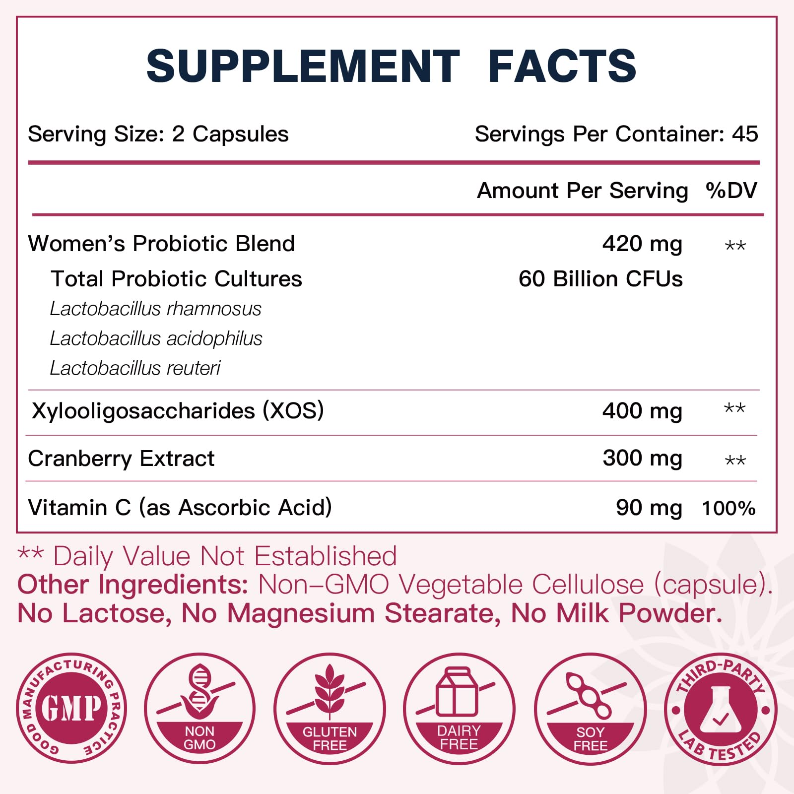 DRFOSTER Vaginal Probiotics for Women pH Balance, 90 Vegan Capsules — Amazon image 6