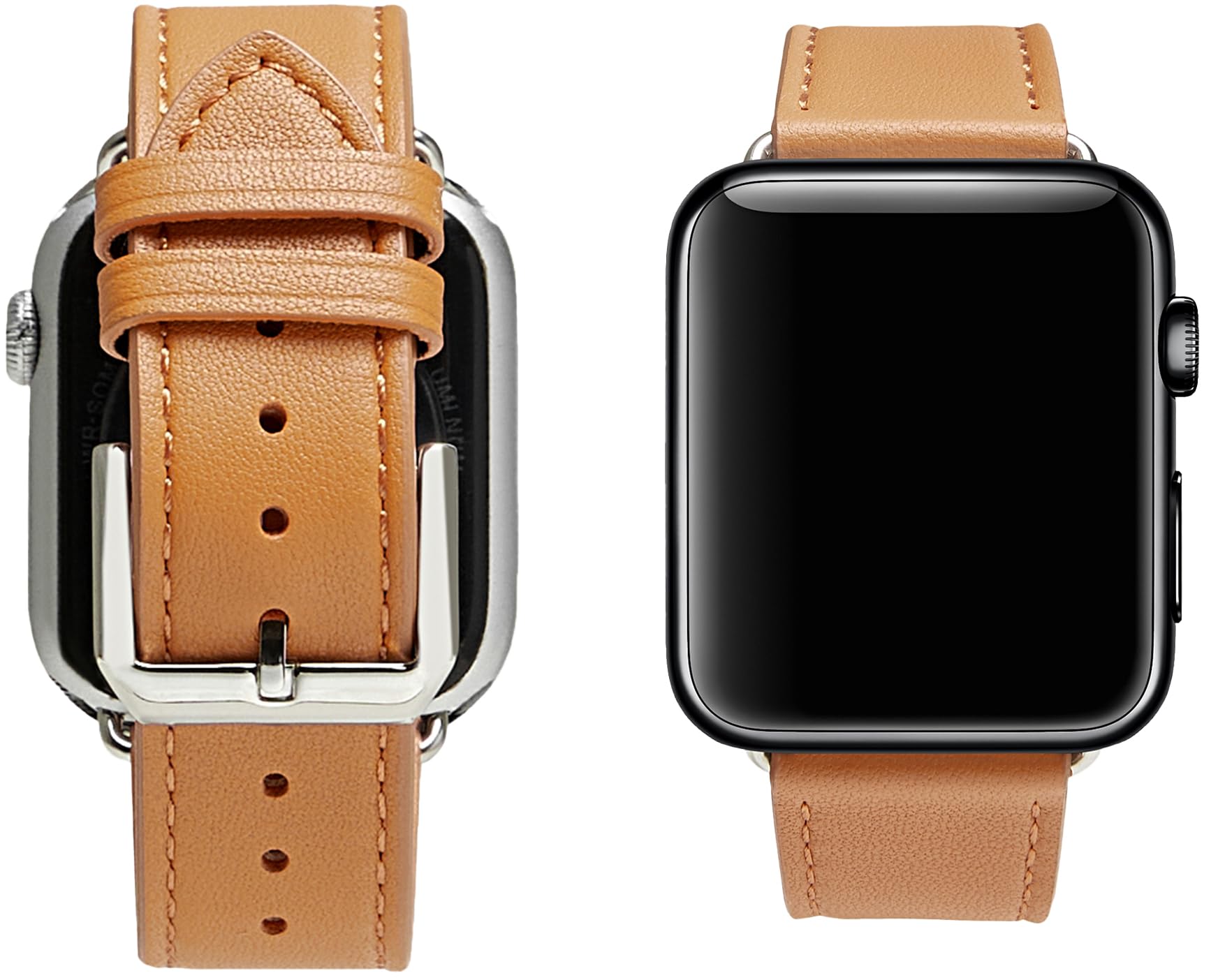 Jeereal Leather Bands Compatible with Apple Watch Band Series 9, Ultra 2/Ultra, SE/SE 2nd Generation, 8 7 6 5 4 3 2 1, 38m...