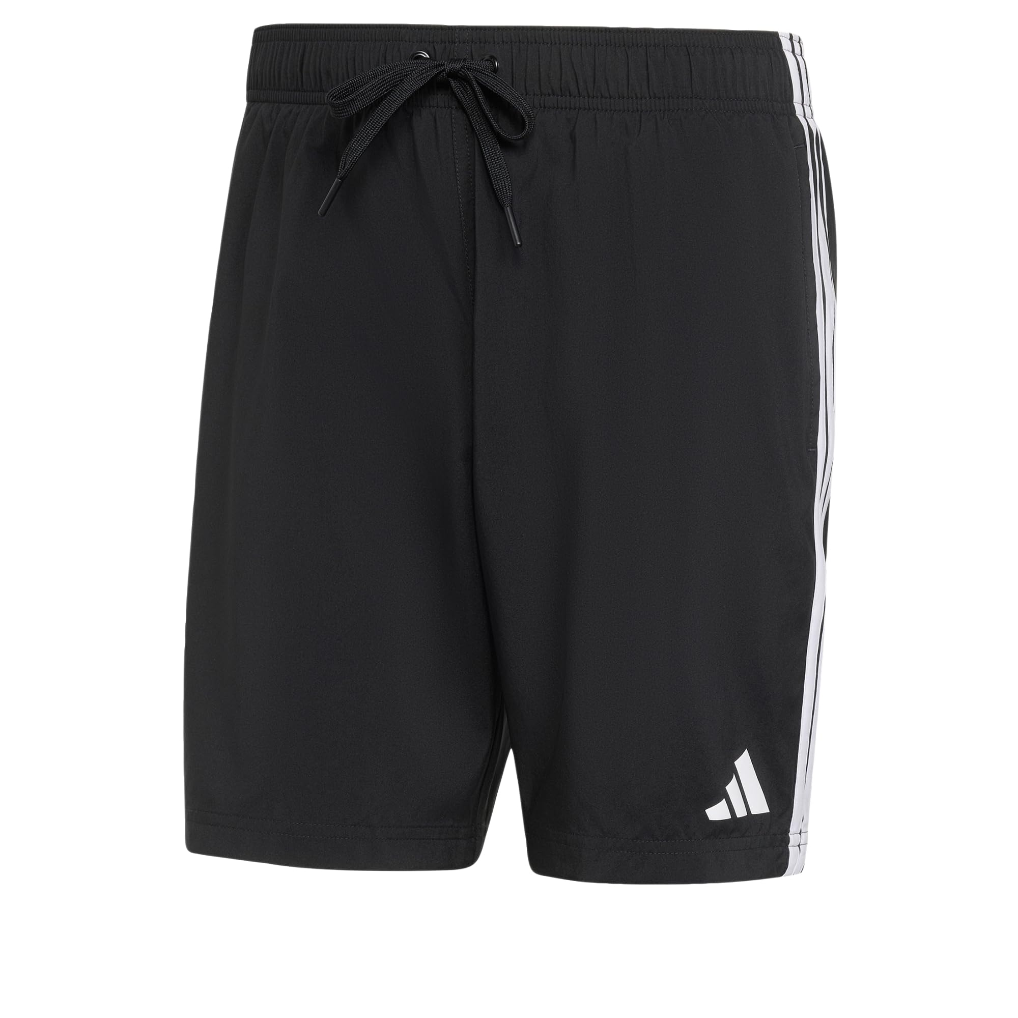 adidas Men's 3 Stripes Swim 8 Inch Swimwear, Black/White, L