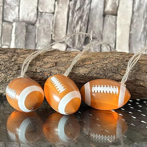 Miniatura 2 de YEAMAR Cadena de luces de fútbol de 20 luces LED de 14 pies alimentadas por pilas para decoración de habitación de niños, luces decorativas de