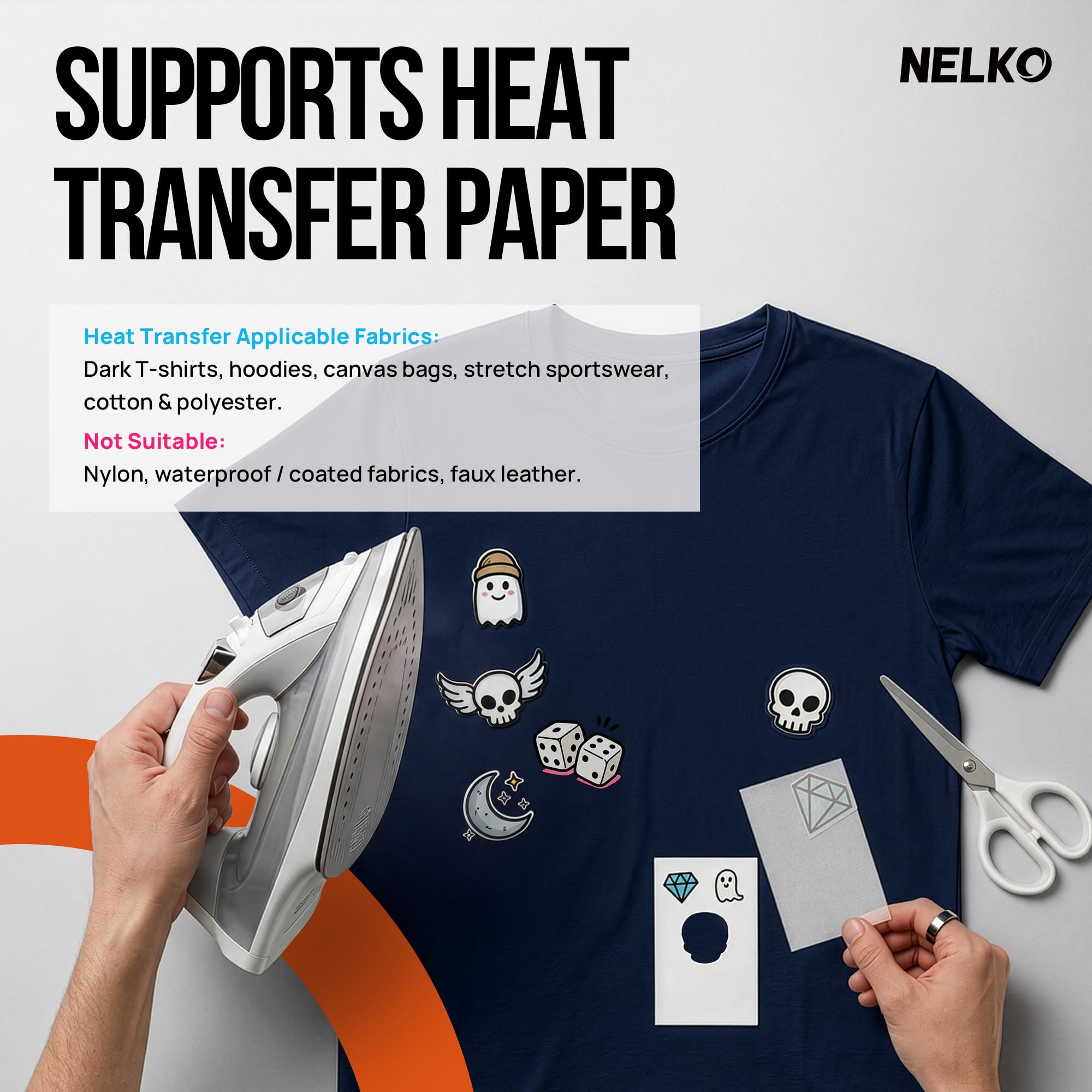 Nelko Fotodrucker, PP02 Tragbarer 4-in-1 Drucker für Klebepapier, Magnetpapier, Wassertransfer & Wärmetransferpapier, Bluetooth, kompatibel mit iOS & Android, mit App-Bildbearbeitung, Elfenbein