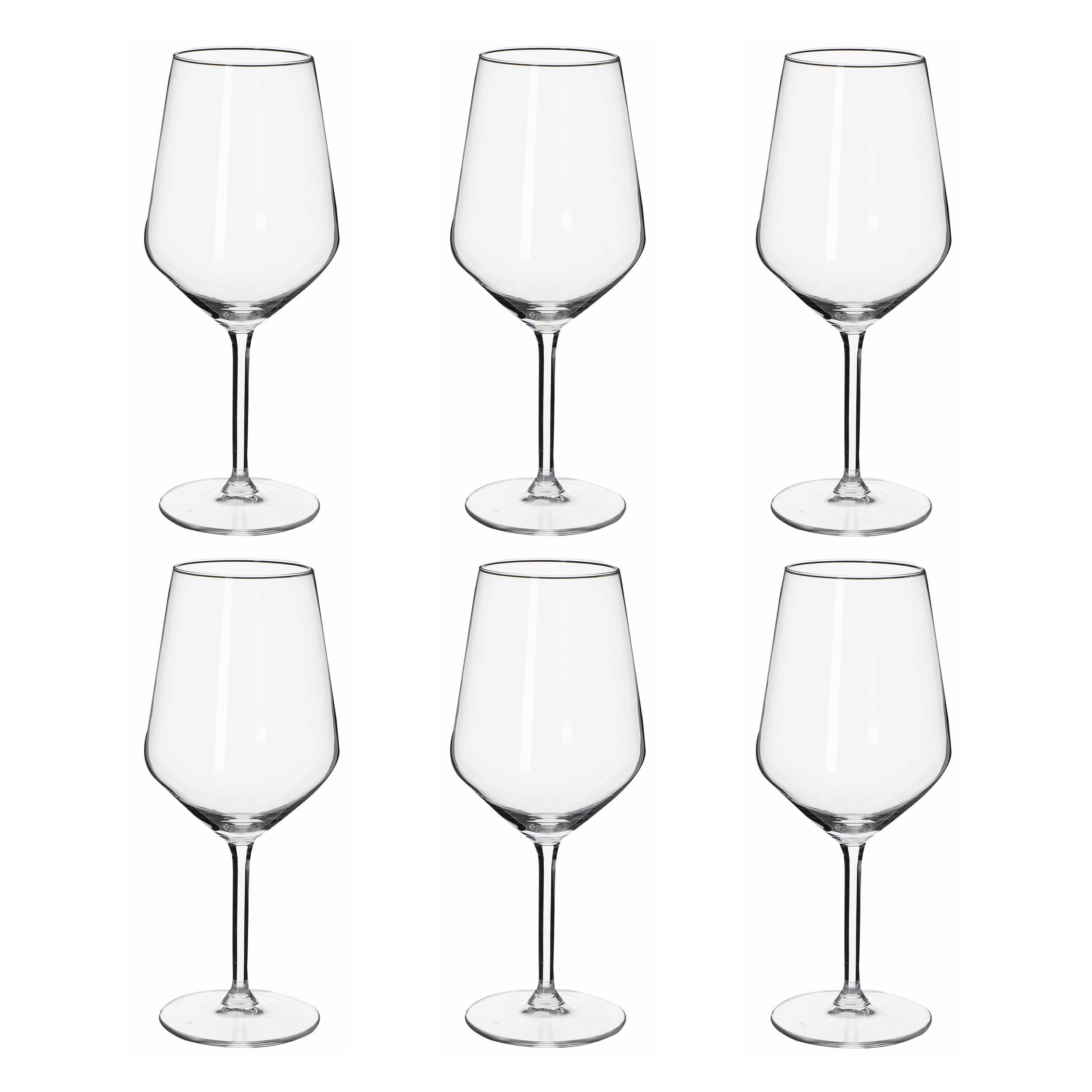 alpina Wine Glasses Red Wine - 6 Pieces Red Wine Glasses - Wine Glass 53cl - Wine Glass Set - Glass Set for Dinner - Wine Glasses - Clear Glass