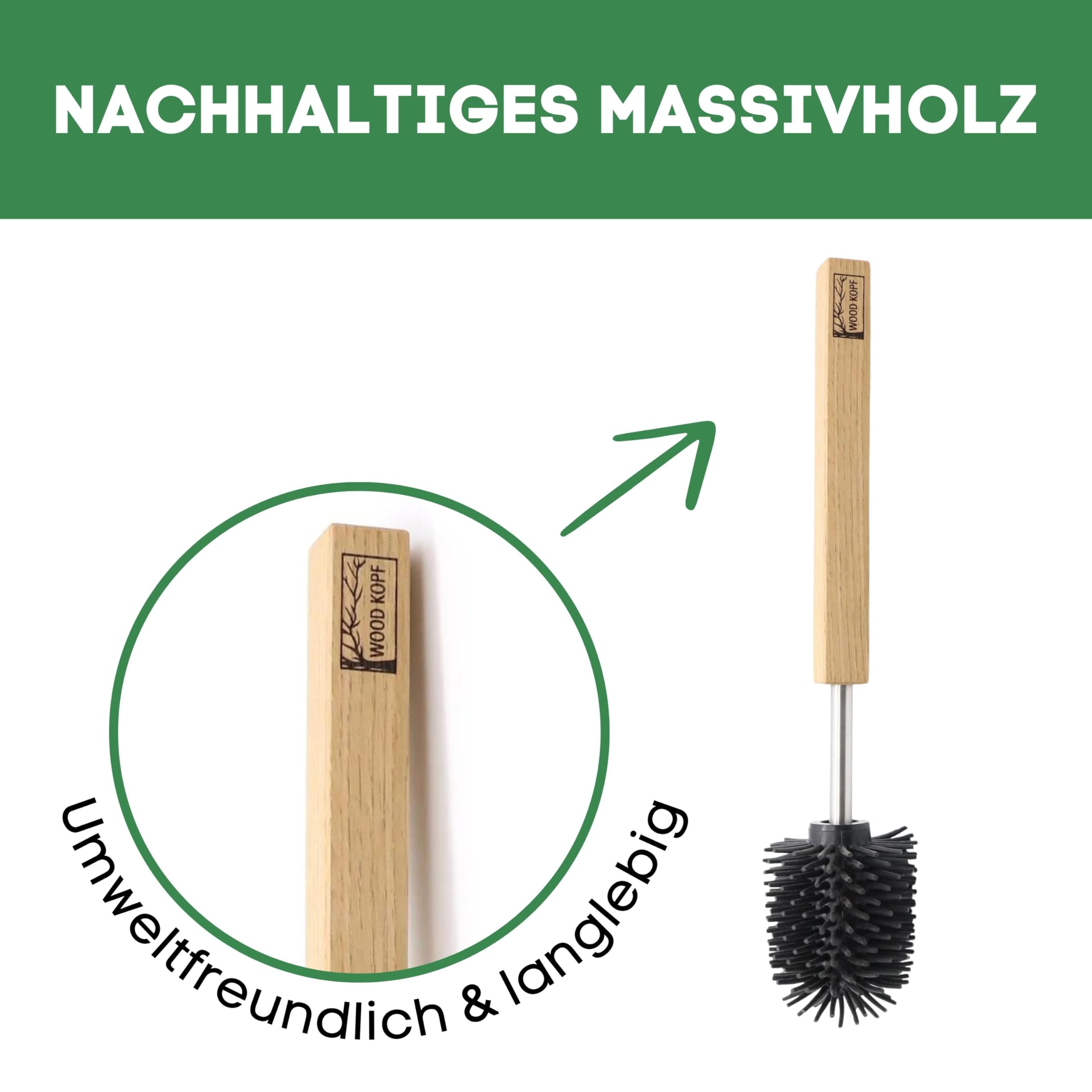Uchwyt na szczotkę WC LINA wykonany ręcznie z drewna