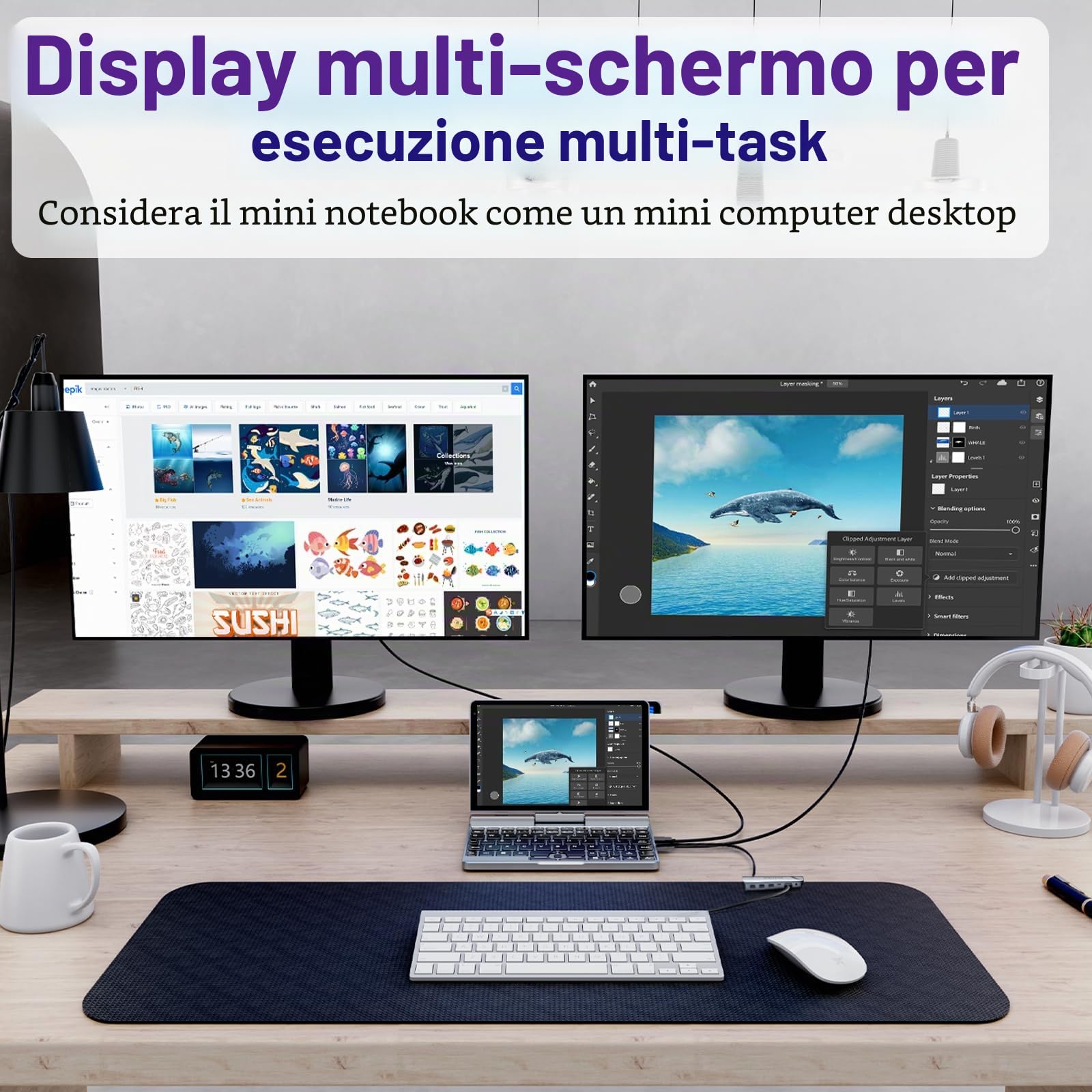 8" Touchscreen Laptop, Mini Laptop 2 in 1 con Tastiera 12GB LPDDR5-RAM, 512GB/1TB SSD, Wi-Fi 6, BT 5.2, HDMI, fotocamera 2 MP, computer convertibile (N150-12GB+512GB)