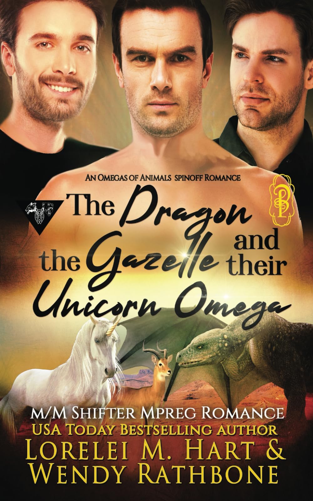 The Dragon, the Gazelle, and their Unicorn Omega: M/M Shifter Mpreg Romance (Omegas of Animals: SD)