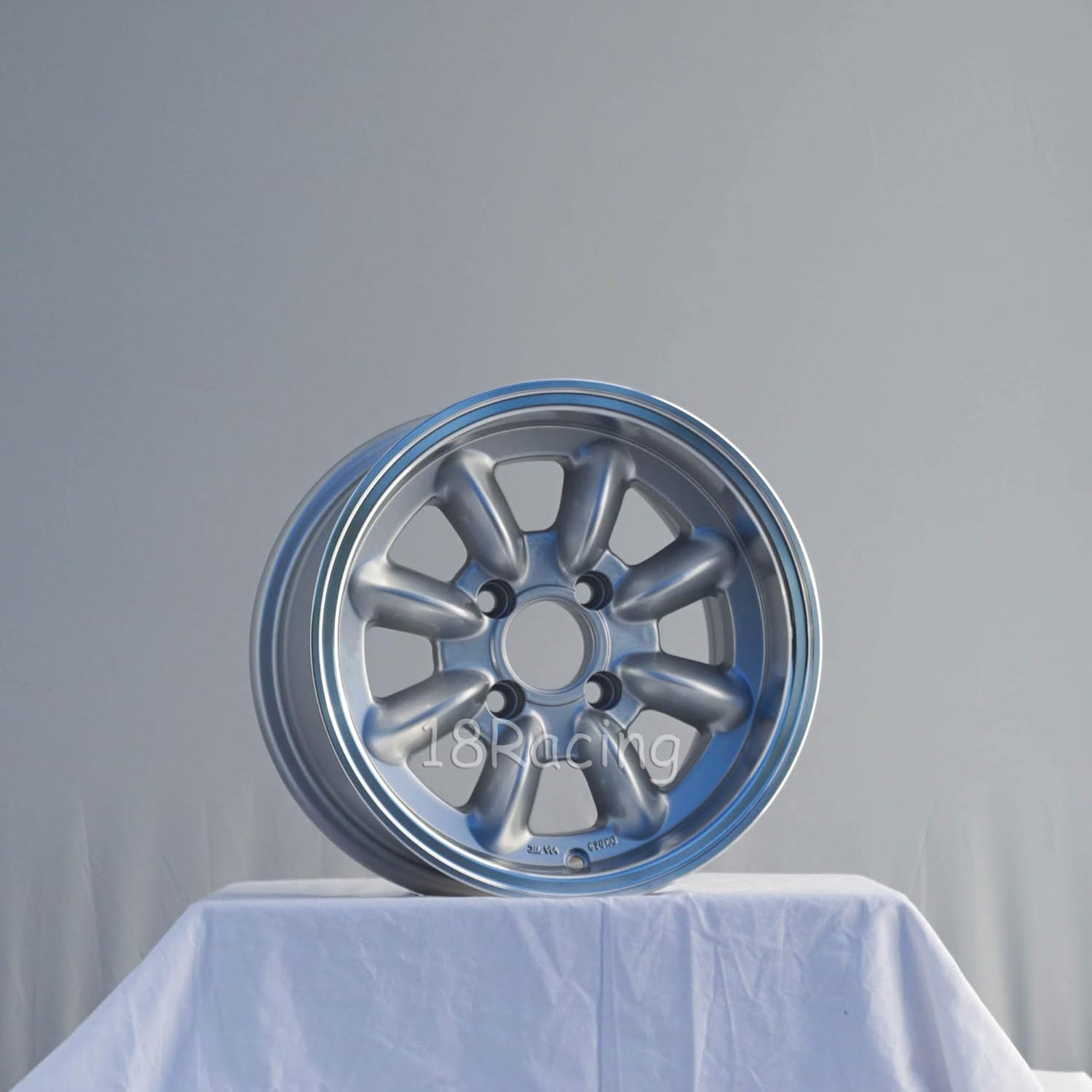 4 PCS ROTA RB WHEELS 13x8 PCD:4x114.3 OFFSET:4 HB:73 SILVER WITH POLISH LIP