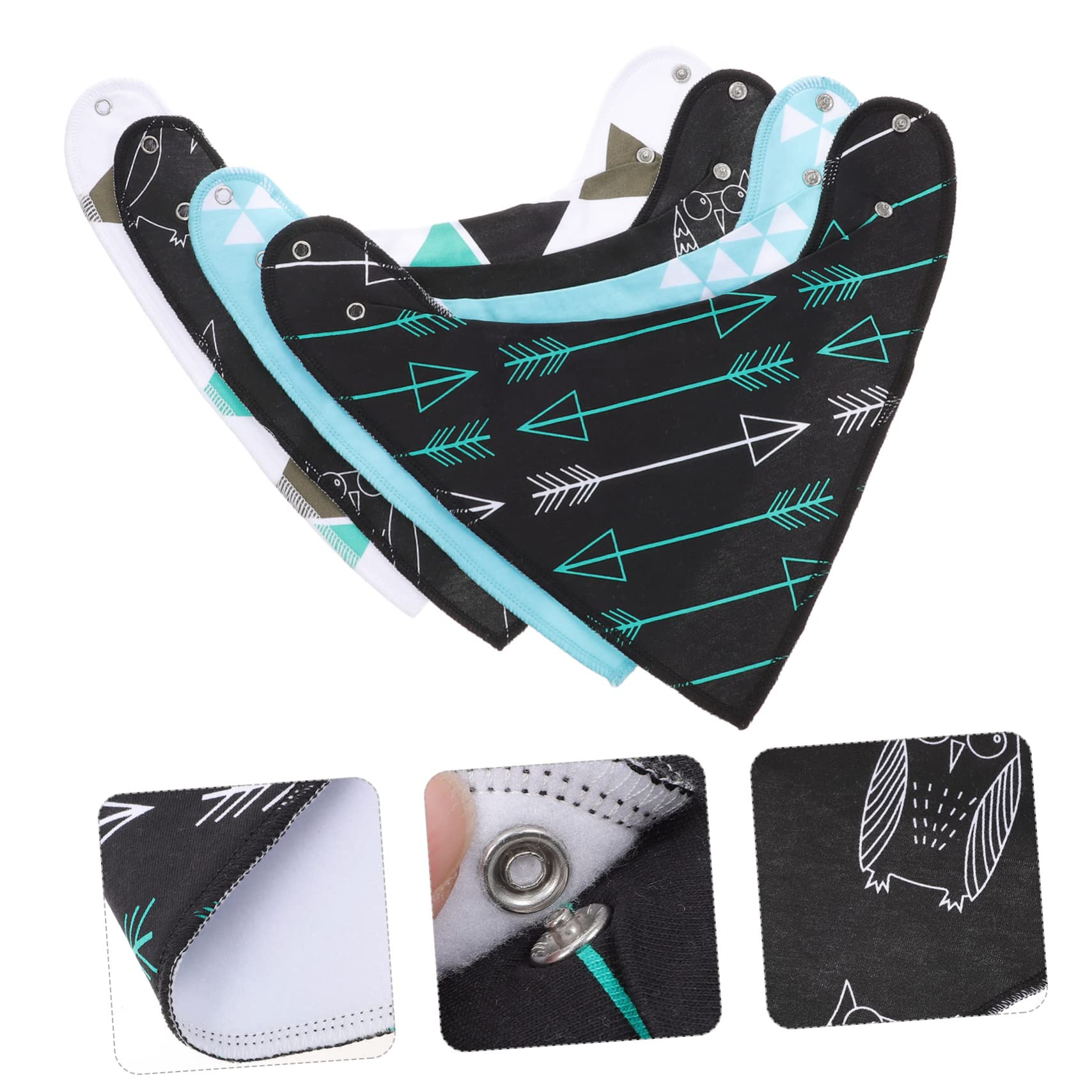 ibasenice Neugeborenes 12 Stk Lätzchen Dreieck Handtuch Mädchen Lätzchen Babylätzchen Baby- -Geschenk Baby Lätzchen 6 Monate füttern Doppelschicht dreieckiger Schal dribbeln neugeboren