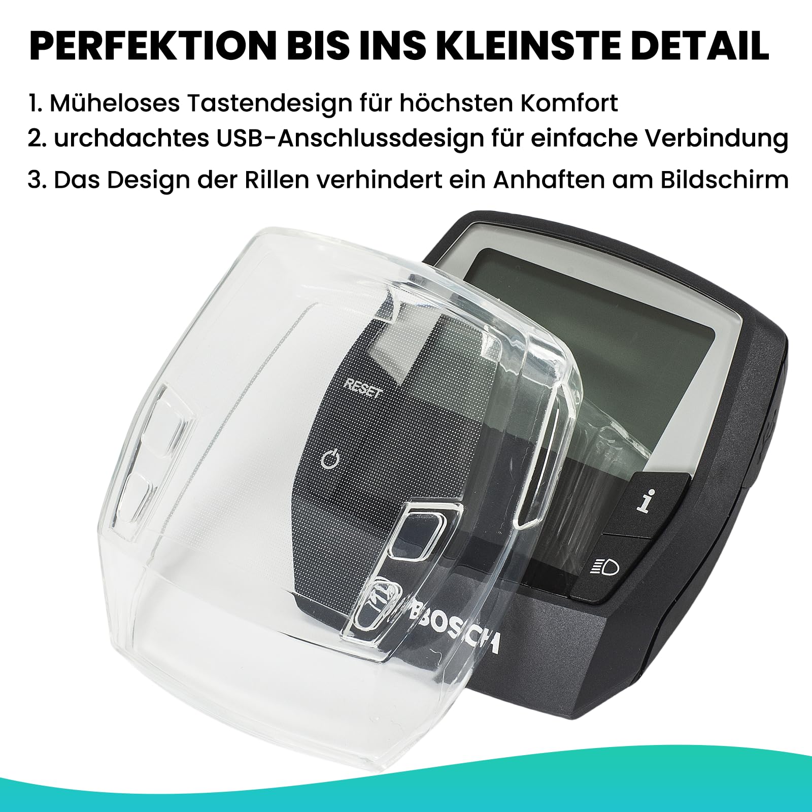 Besudo Zestaw pokrowców ochronnych do wyświetlacza i jednostki sterującej Bosch Intuvia - ochrona wyświetlacza Controler Unit Cover ochrona przed zadrapaniami, uderzeniami - 017-K-Set-New