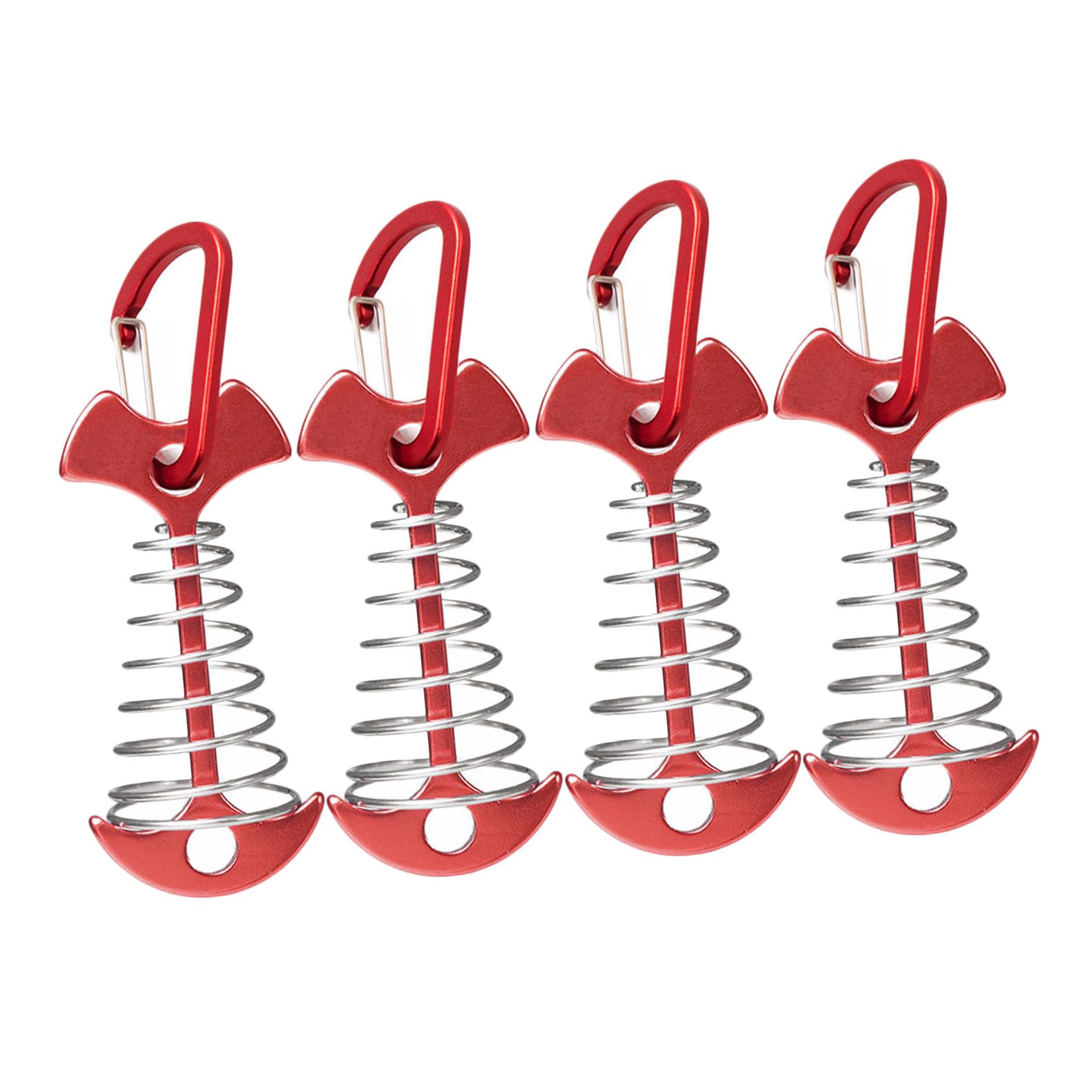 Estacas para tienda de campaña con muelle amortiguador de acero inoxidable para viento fuerte