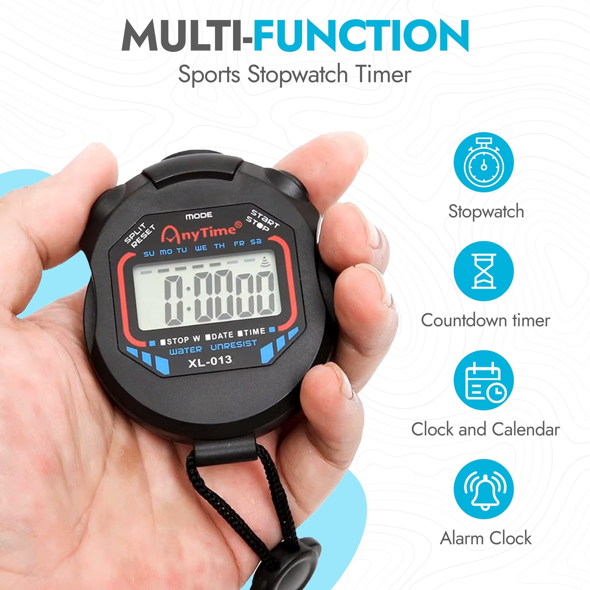 Chronomètre Mécanique Sport Avec Grand Écran - Minuterie Pour Arbitre, Course, Cyclisme Et Compétitions