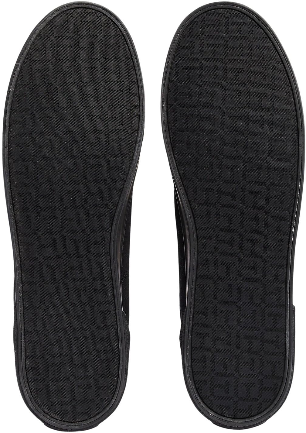 Tommy Hilfiger Zapatillas para Hombre Sneaker con Suela Vulcanizada, Negro (Black/Black), 44