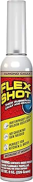 Flex Shot, Flexible Rubber Silicone Sealant, Waterproof Caulk, UV Resistant, No Caulk Gun Needed, Perfect for Kitchen, Bath, Showers, Sinks, Baseboards, Almond, 8oz, 1-Pack