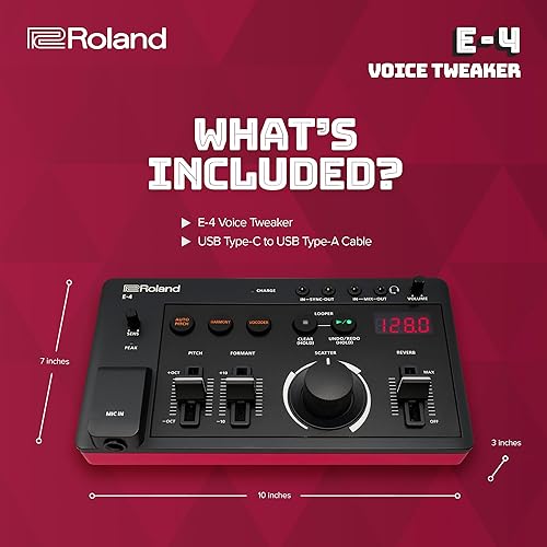 Miniatura 6 de Roland Aira - Tweaker de voz compacto y herramienta de transformación con efectos de alta calidad y un Looper integrado E-4