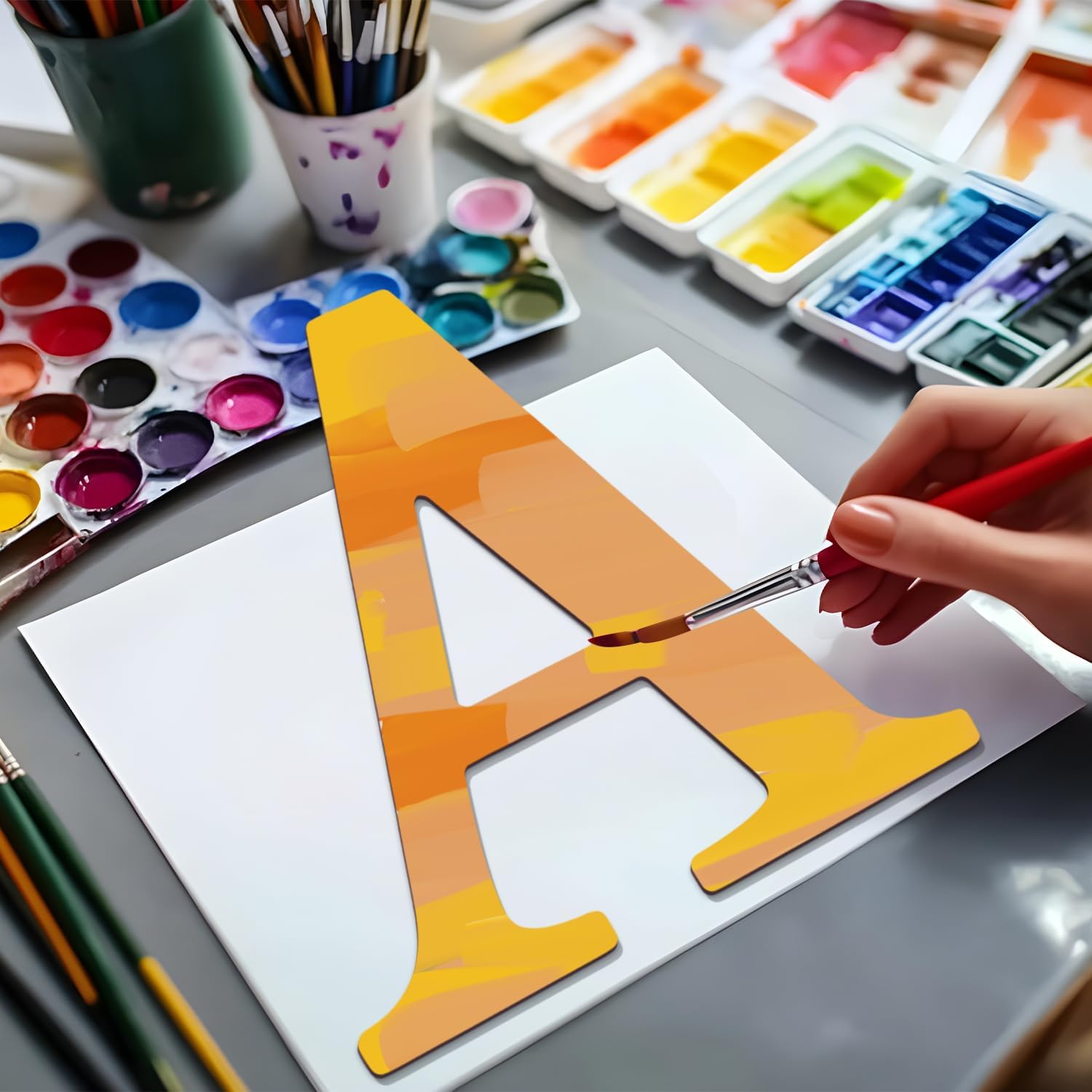 Wooden Letters 12 Inch Large Paintable Wood Letters L for Home Wall Decor image 3