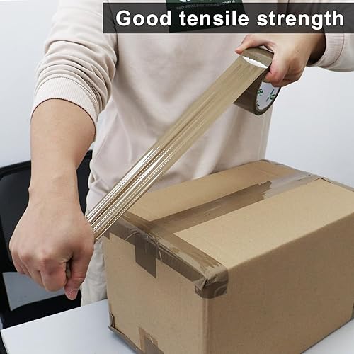 Miniatura 4 de BOMEI PACK 72Rolls - Cinta de embalaje marrón con dispensador, rollos de cinta de embalaje a granel para embalaje, envío y mudanza, 2.4 mil 1.88