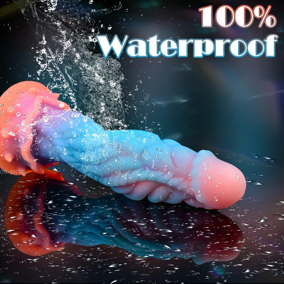 Fantasy Alien Dildo Dragon Dildo for Men, 9.1“ Soft Monster Dildos with Raised Texture, Silicone Horse Animal Penis with Suction Cup, Glow in The Dark Dog Knot Dildos Luminous Adult Toys for Women