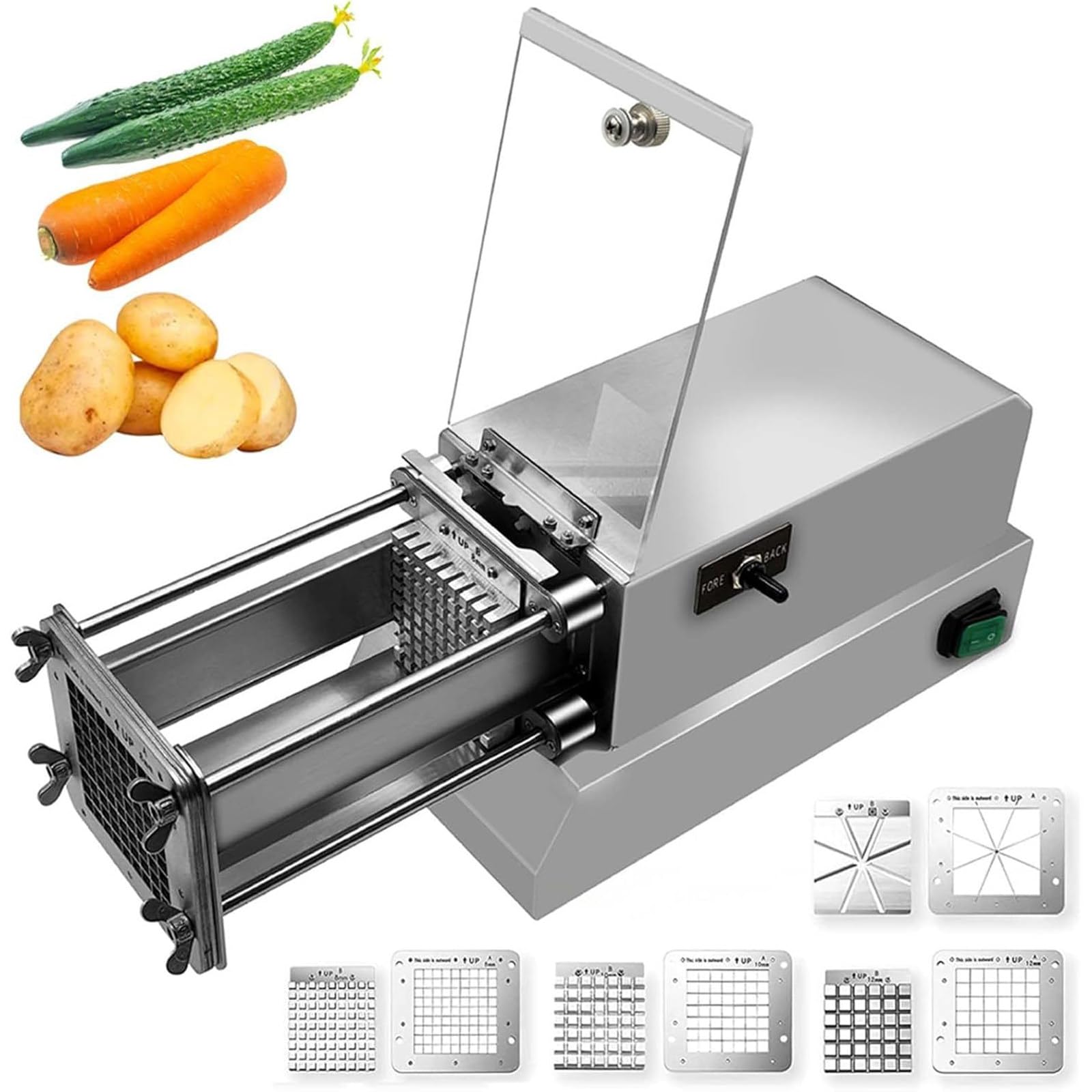 asdchZen Stainless Steel Vegetable Cutter With Multiple Blades For Efficient Food Preparation