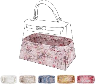 ArcDiary Rayon Purse Organizer Insert, unique pattern Bag organizer, bag in bag for luxury bags, fit Kelly mini/25/28/32/35 bags (KL25, Kaleidoscope)