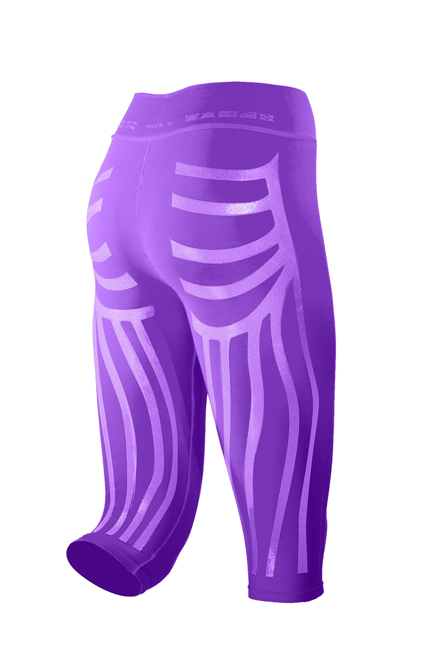 R-EVENGE Pants Leggings Tecnico Inserti Interni in Silicone, A Compressione, BASATO sul KINESIOTAPING, BREVETTATI
