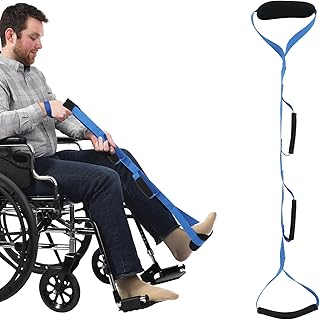 39.37 Inch Leg Lifter Strap with Handgrips &Foot Loop, Leg Lifter After Hip Replacement&Knee Surgery Recovery Aids Kit in and Out of Bed,Car,Wheelchair