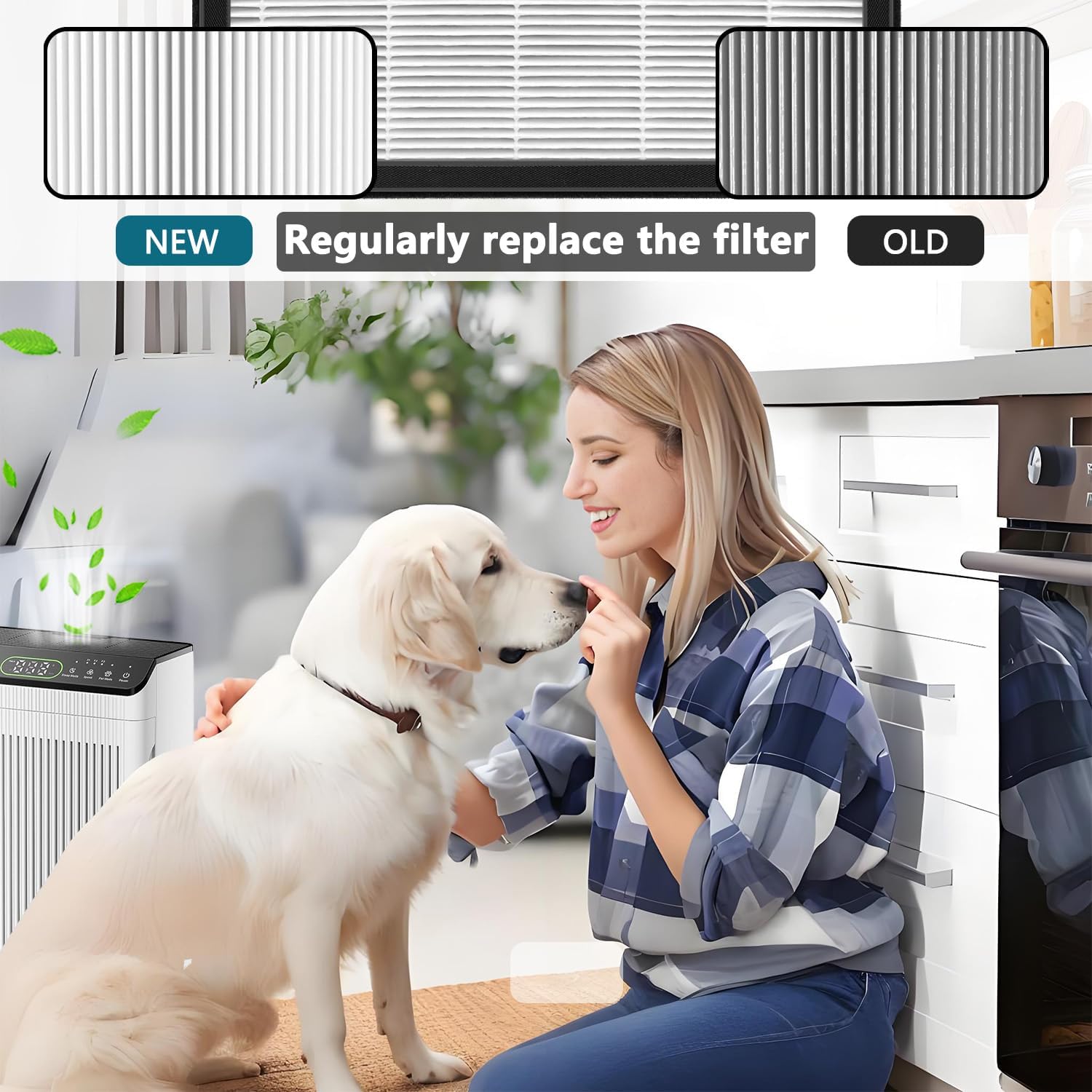 Replacemet Filter for Air Purifier,Compatible with VEWIOR KJ300 Air Purifiers (2Pack) - Image 4