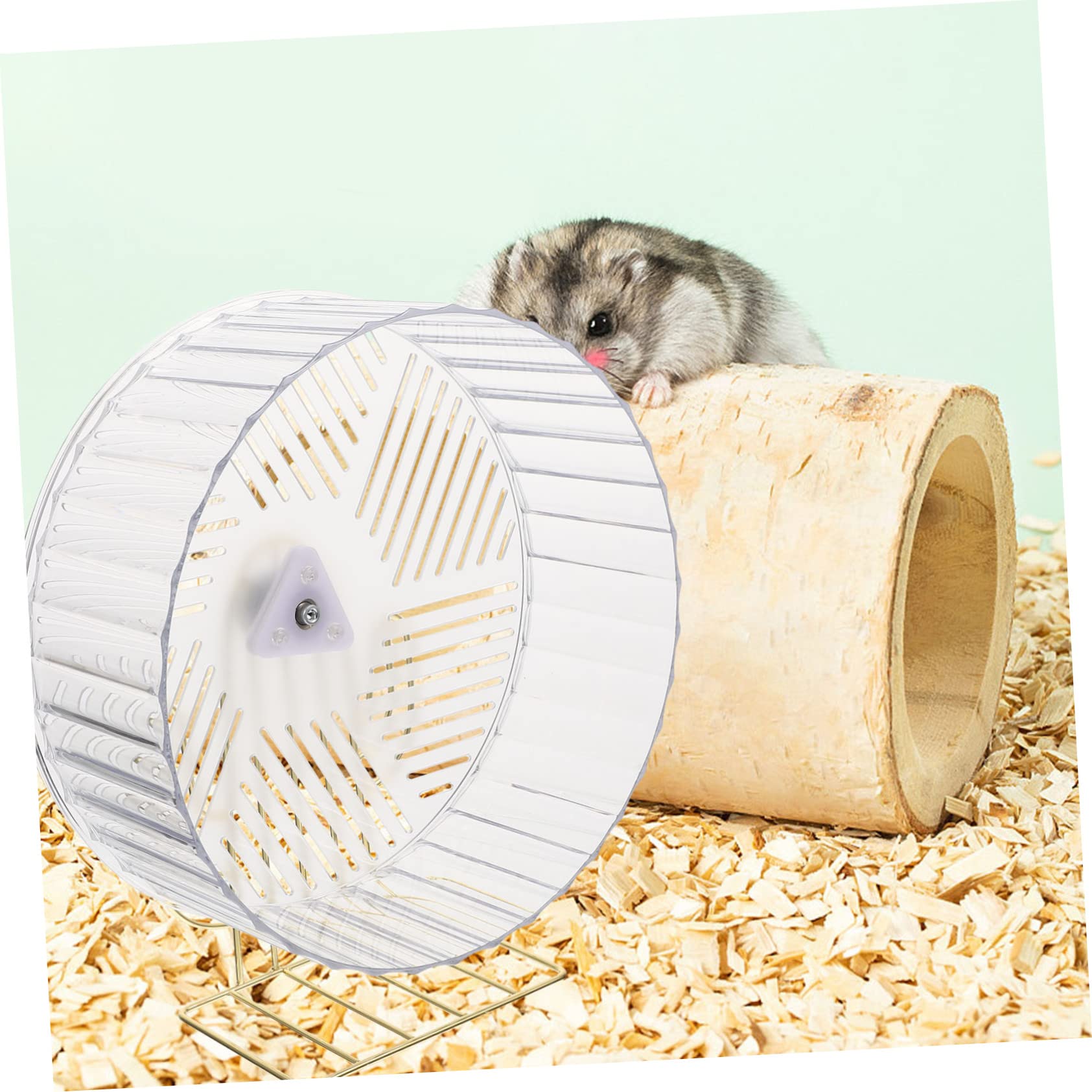 COLLBATH Roue pour Hamster Et Chinchilla Silencieuse Base Accessoire pour Cage à De Fer