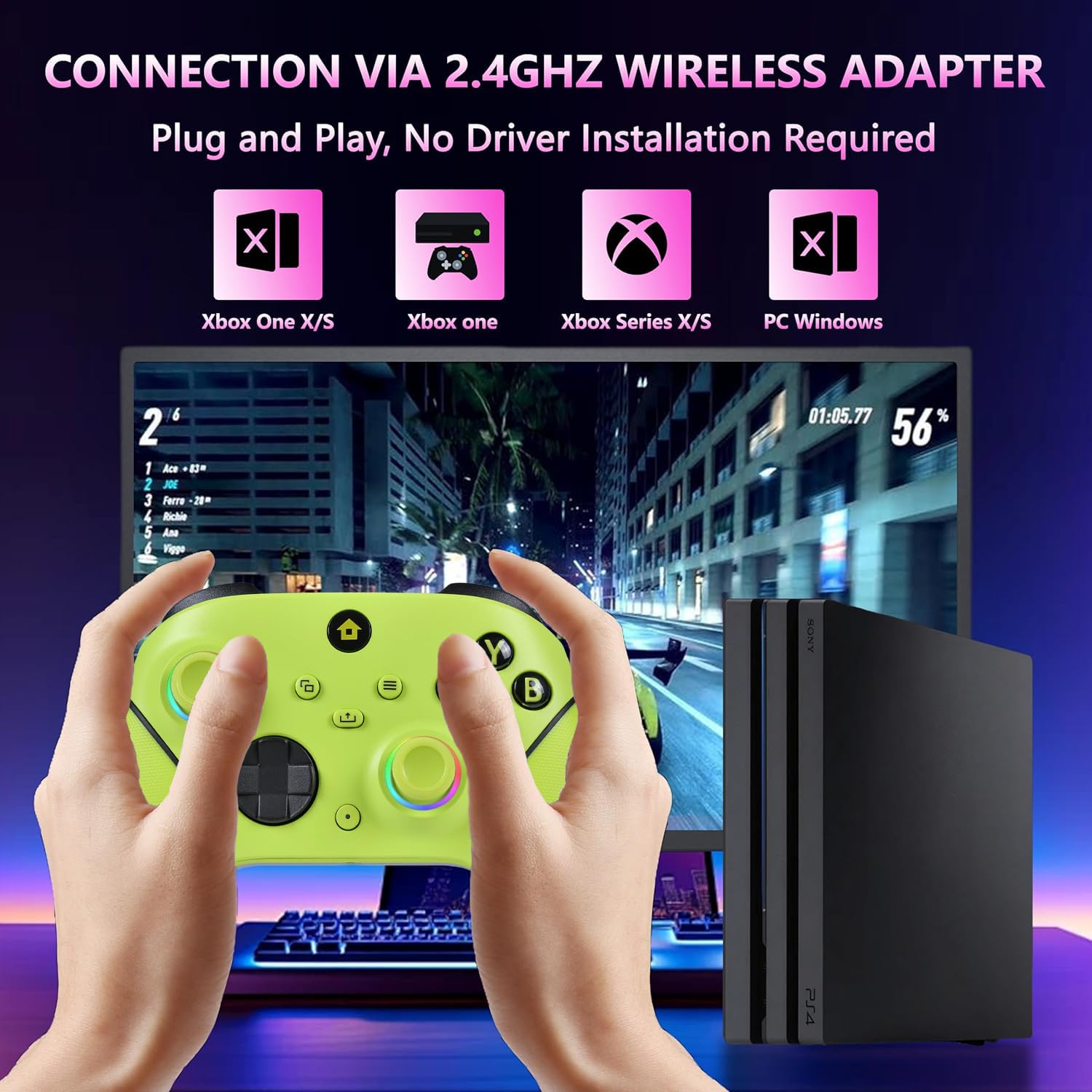 Lampelc Xbox One Controller, Xbox Wireless Controller für Xbox Series X&S/Xbox One/Elite/Windows 7/8/10