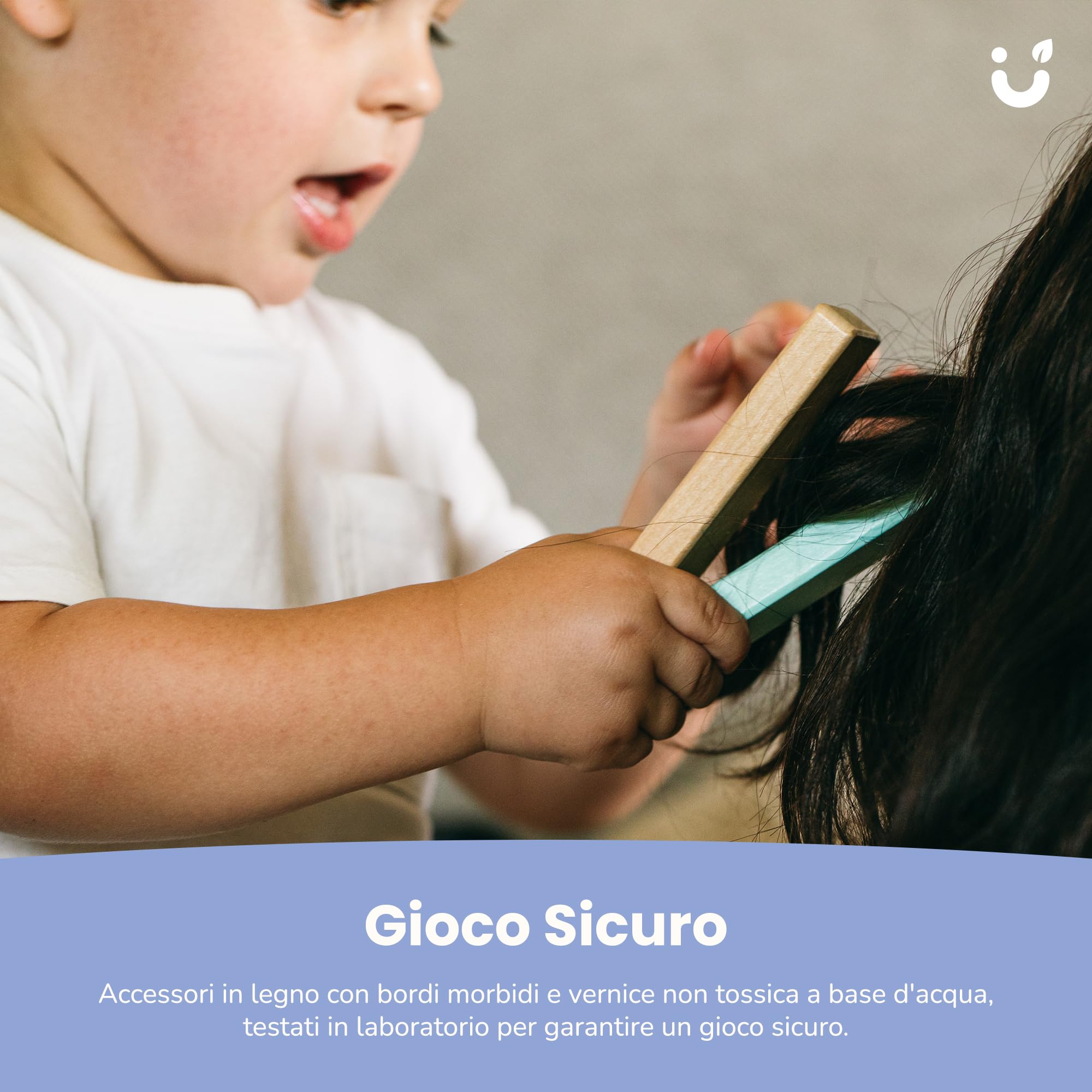Wuddis Kit Coiffure En Bois Montessori 11 Accessoires – Jouet Éducatif Dès 3 Ans, Valisette Incluse, Bois FSC & Peinture Écologique