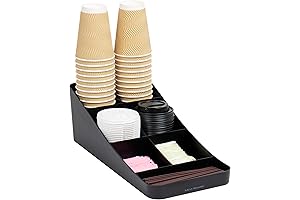 Mind Reader Coffee Cup and Condiment Station for Countertop Organization