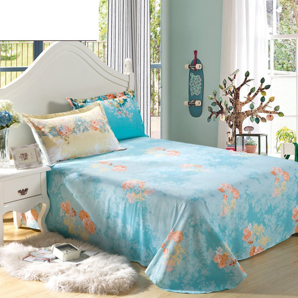 Draps en coton single double anti transpiration taille ideale 230x245cm