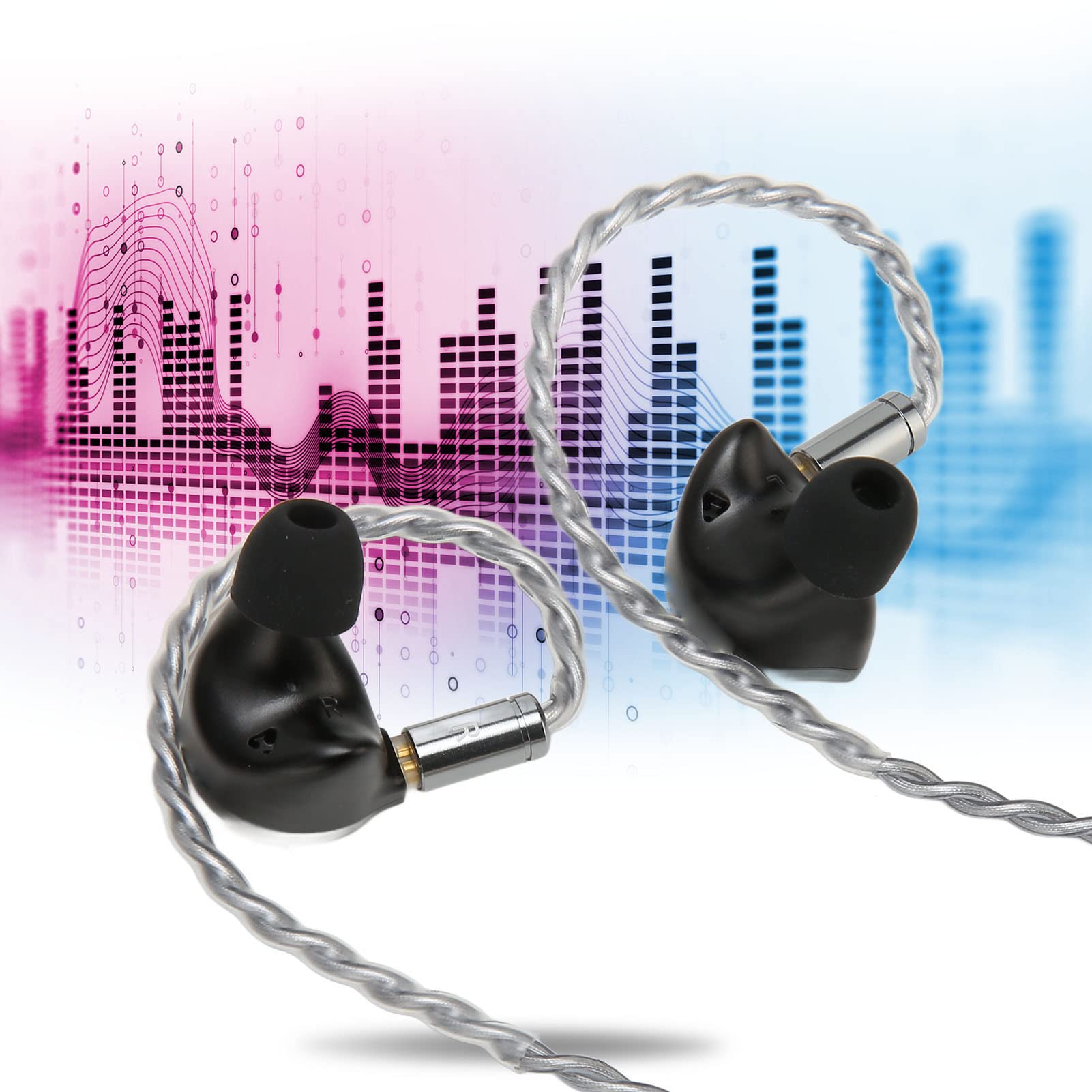 Écouteurs Filaires, écouteurs Intra-Auriculaires à Isolation Phonique avec Stéréo HiFi Dynamique, écouteurs Détachables à Conduction Air/os avec Bouchons d'oreille Remplaçables, (Prise 3,5 mm)