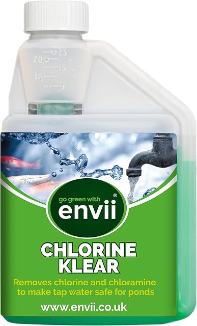 envii Chlorine Klear - Dechlorinator & Tap Water Conditioner for Ponds - Makes Pond Water Safe For Fish & Wildlife  Treats 12,500L