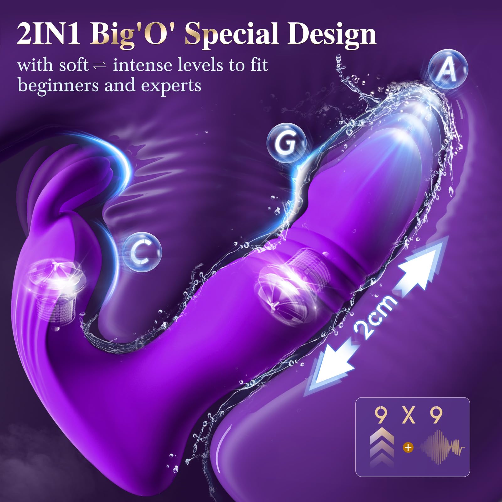 Wearable Vibrator for Women Sex Toys - 3IN1 App Remote Control Vibrator Wearable, Adult Toys with 9 Bunny Vibrators & 9 Thrusting Dildos Vibrater Sex Toy