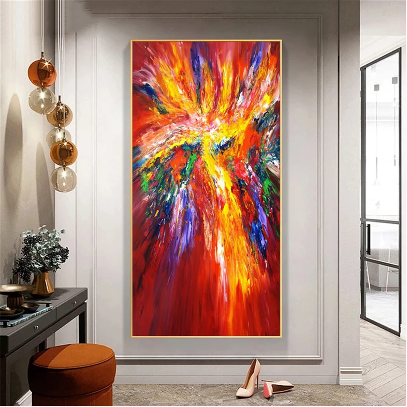 DIY zestawy do malowania diamentami 5D, pełne wiertło diamentowy obraz dla dorosłych i dzieci, kryształ górski haftowanie obrazy do dekoracji ścian domu - 60 x 120 cm (24 x 47 cali (abstrakcyjny kolor)