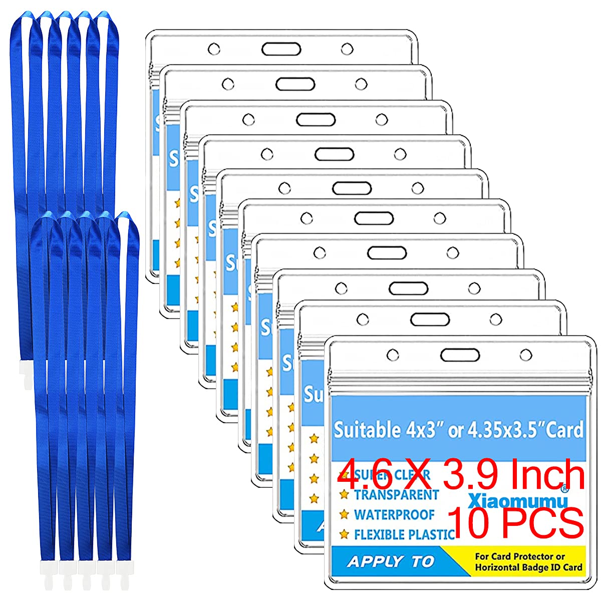 10 Pack Card Protector 4.6 X 3.9 Inches Waterproof Vaccination Card Holder, Clear Plastic Sleeves for Immunization Record Vaccine Card Holder