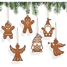 Gingerbread Christmas Decorations,Christmas Tree Ornaments,Xmas Tree Holiday Wedding Party Decorations with Hanging