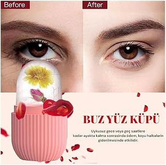 Busstier Silicone Ice Cube Roll: Skin Care Tool for Face, Eye and Neck Massage, Eye Bag Remover