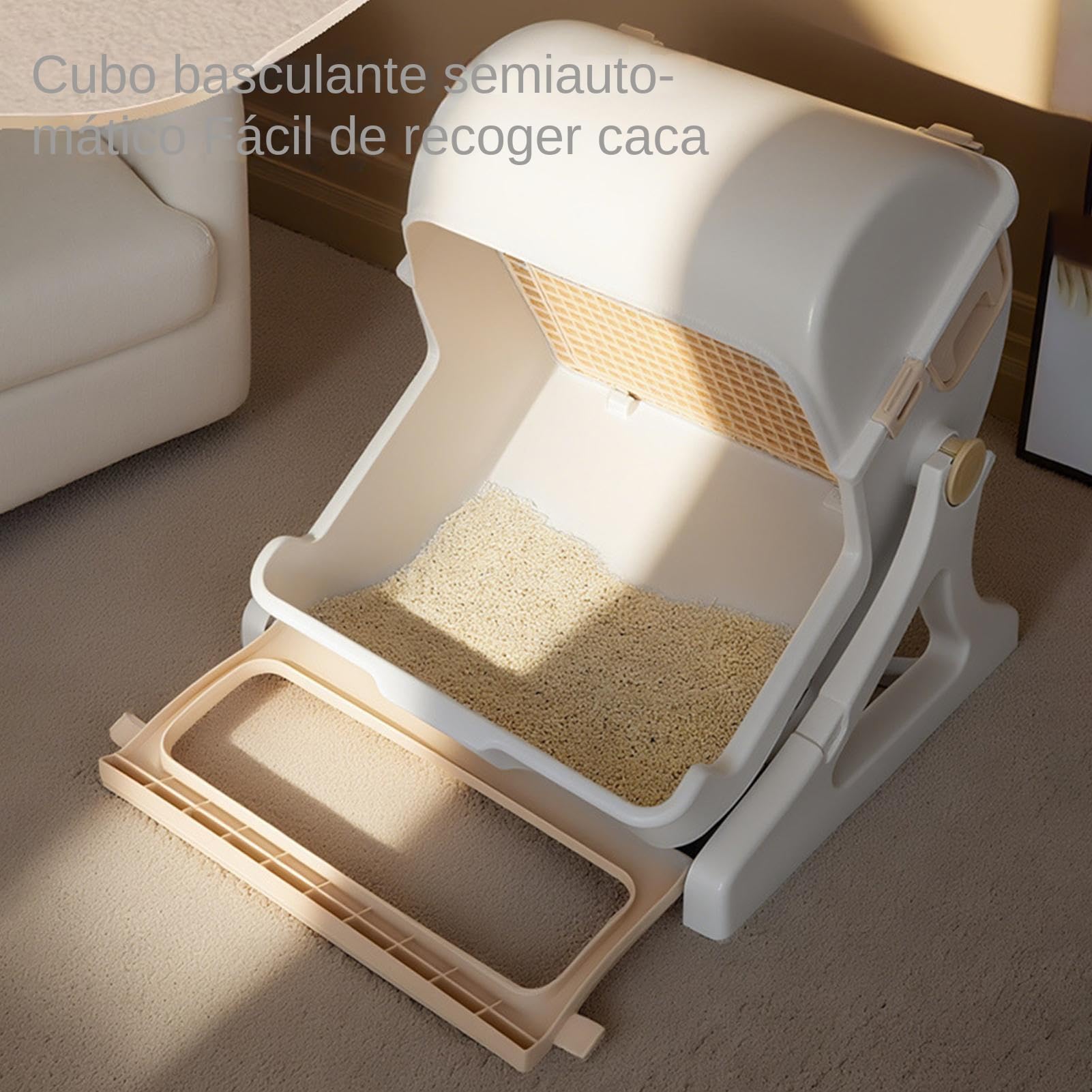 Lettiera automatica per gatti Design estetico, ampio pulitore, resistente e | Pulizia automatica della lettiera per gatti Per interni, esterni, viaggi, gatti anziani, appartamenti