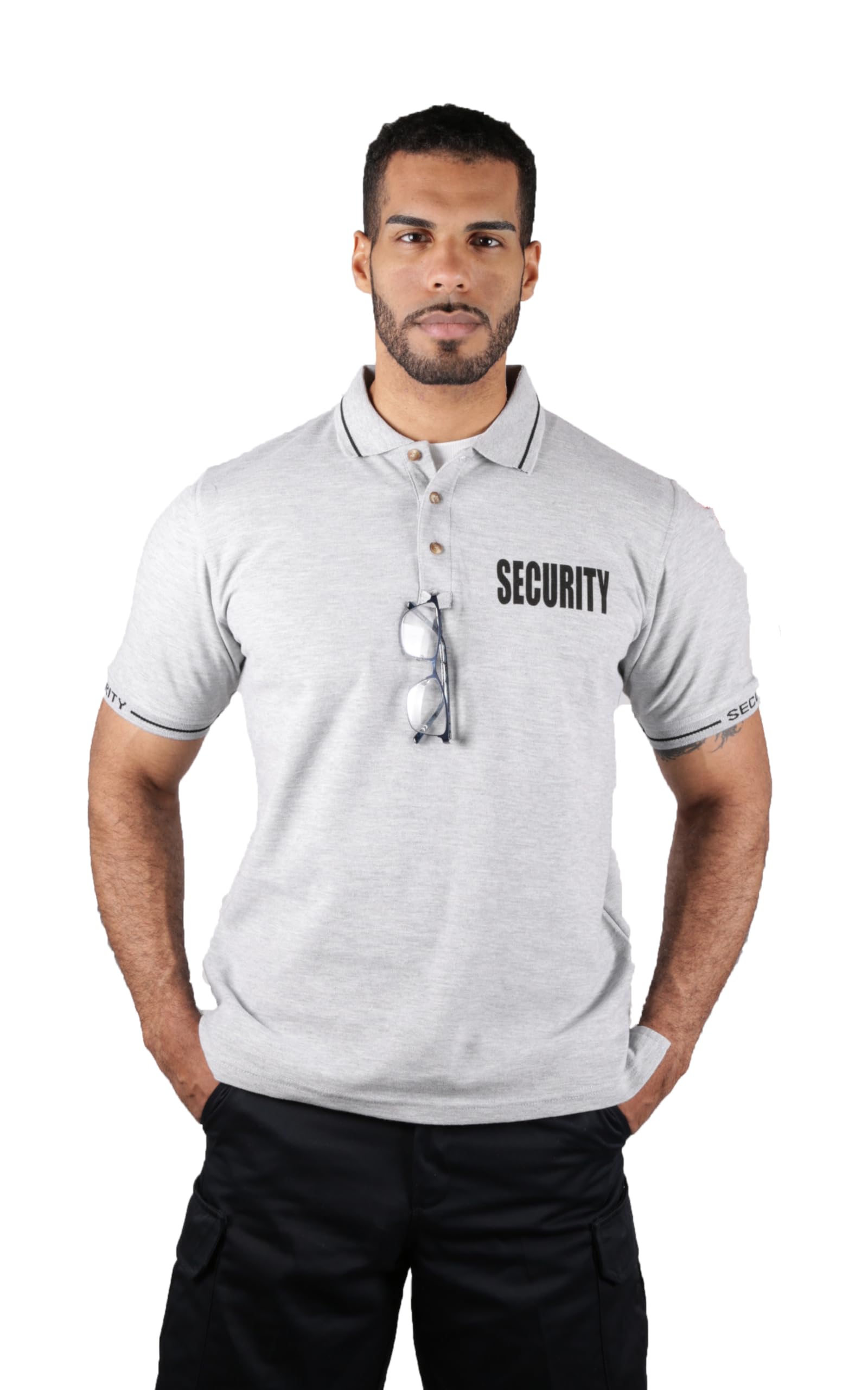First Class Poly Cotton Tactical Security Polo Shirt with Woven Security Sleeves and Collars