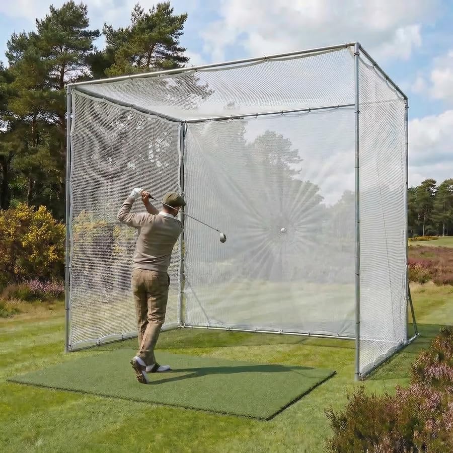 FORB Golf Impact Netting Panels - Variety of Archery Grade Netting Panels for Golf Practice | Premium Grade Netting for Your Golf Driving or Practice Net - [NET ONLY] (White, 10ft x 6ft)