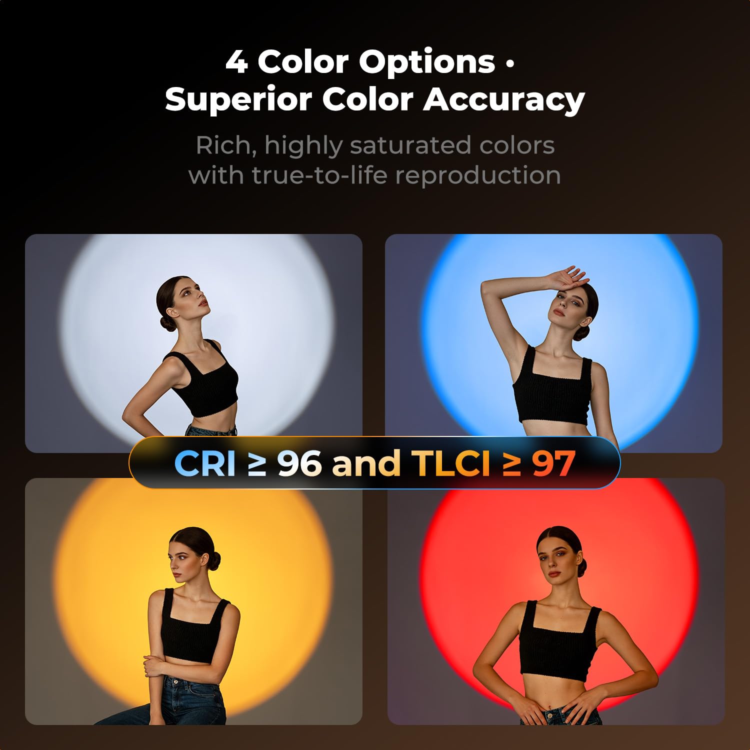 K&F CONCEPT SP25C RGB LED Taschenlampe mit Gimbal, 25W 6500K Dimmbar & Zoombar DIY GOBO Light, 9000mAh Fotografie Umgebungslicht, 30W Schnellladung Sunset Fülllicht, Grau