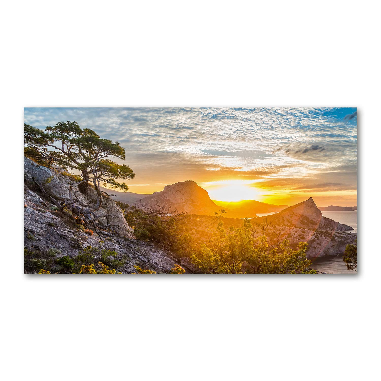 Image tableau sur verre 120x60 cm pour illuminer un salon sombre ou terne