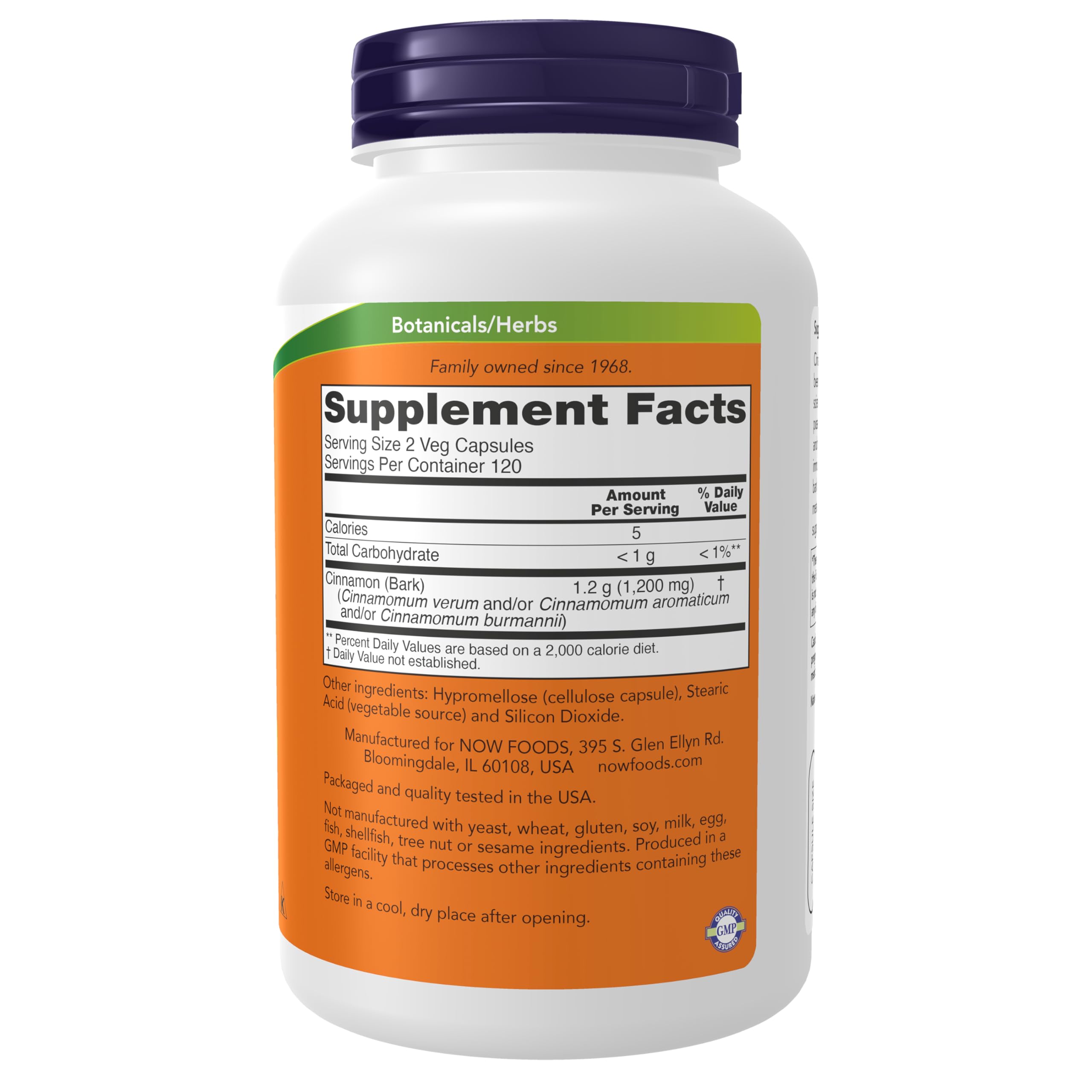 NOW Supplements, Cinnamon Bark 600 mg, 240 Veg Capsules — Amazon image 2
