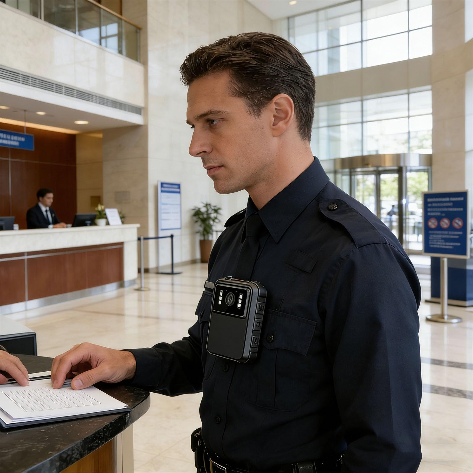 Registratore a clip con obiettivo da 150 gradi e capacità di archiviazione di 128 GB per monitoraggio costante, dispositivo di sicurezza leggero con regolabile
